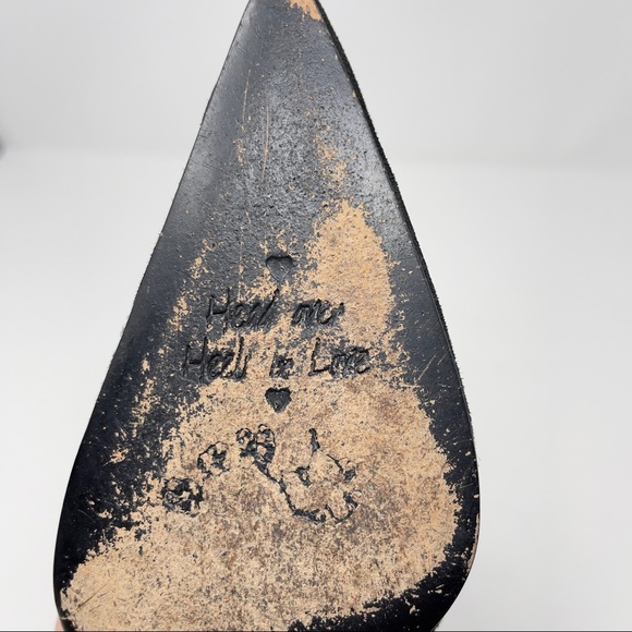 Beverly Feldman Black Suede Rhinestone Studded Pointed Toe Stiletto Heel Boot 8 - Picture 9 of 12